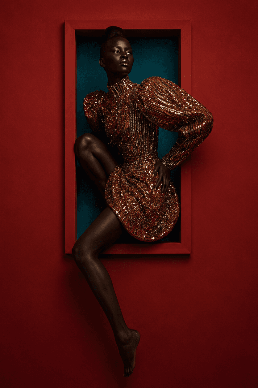 Studio fashion portrait